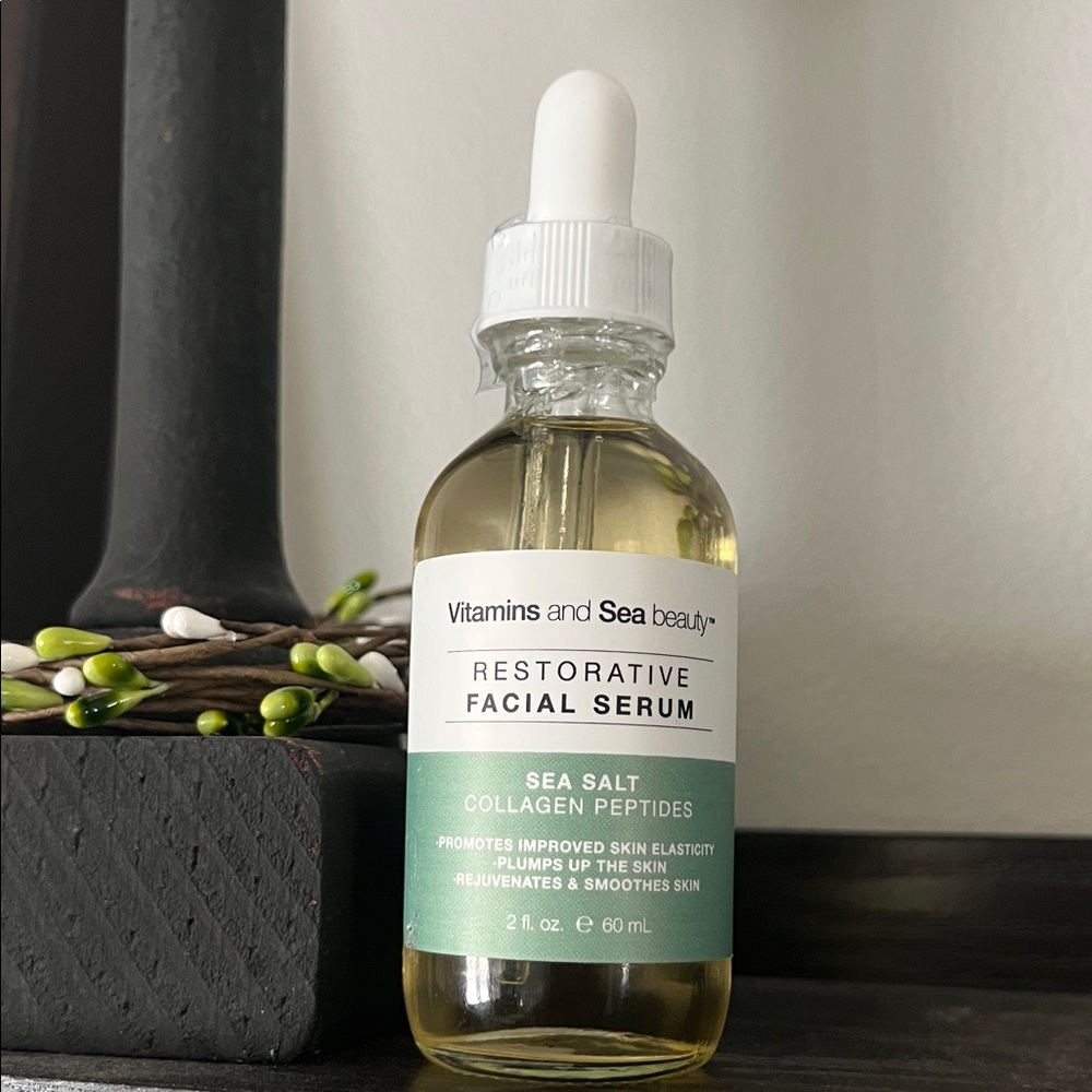 VITAMINS AND SEA BEAUTY RESTORATIVE FACIAL SERUM COLLAGEN PEPTIDES